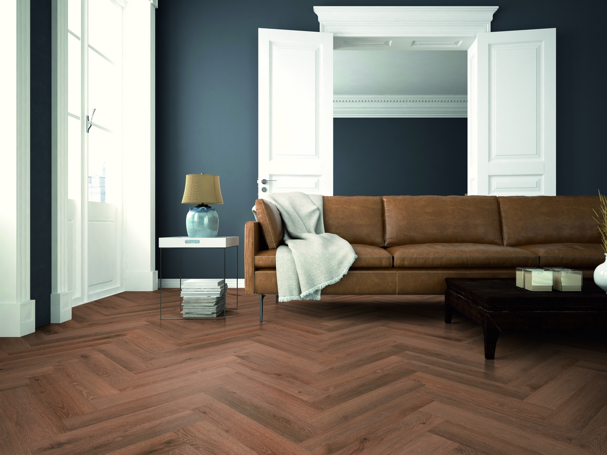 naturel eiken visgraat pvc sfeer