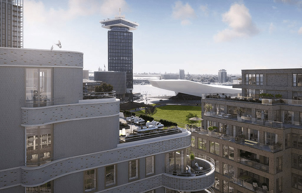 Nieuwbouwproject The Wave in Amsterdam aan het IJ