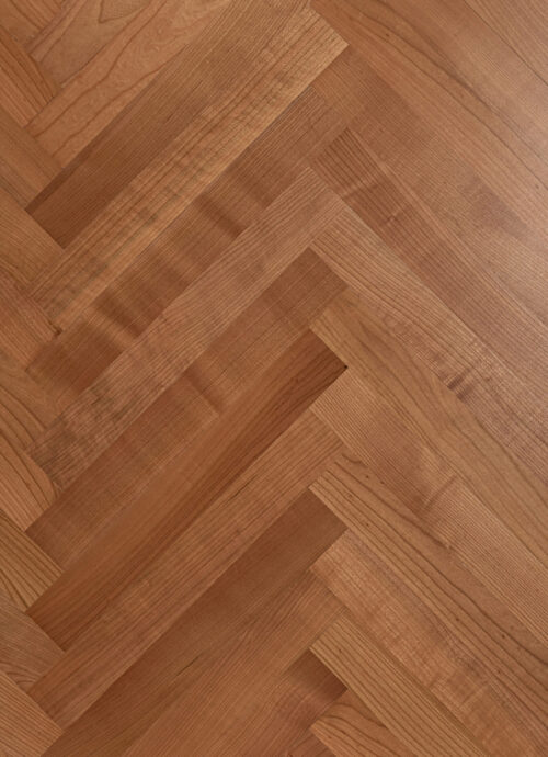 Bovenaanzicht bruine visgraat houten vloer gotha