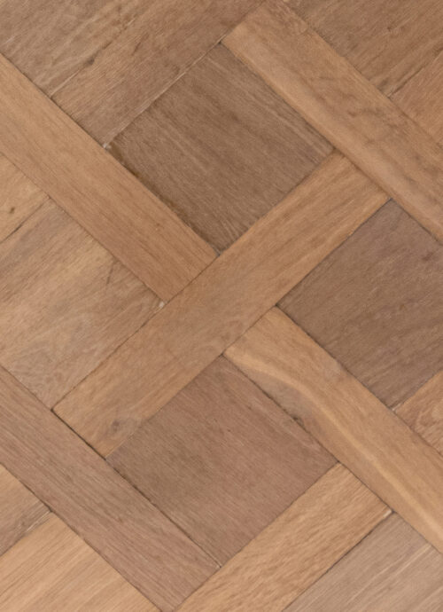 Bovenaanzicht vlechtpatroon houten vloer Amboise