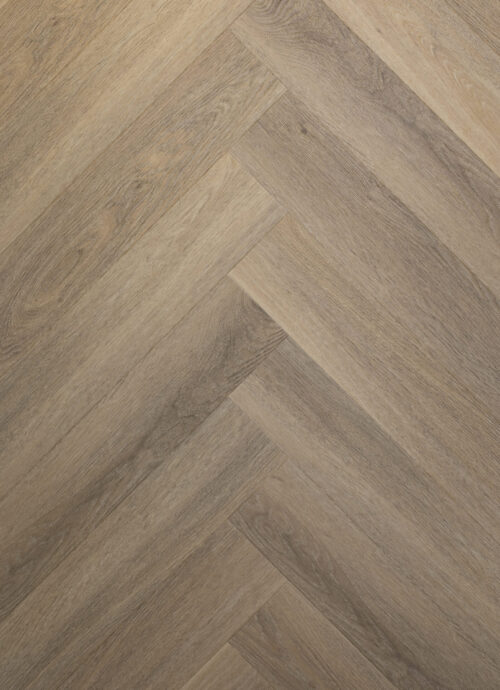 Licht grijze houten visgraat vloer