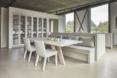 Lichte houten vloer in keuken in Brabant